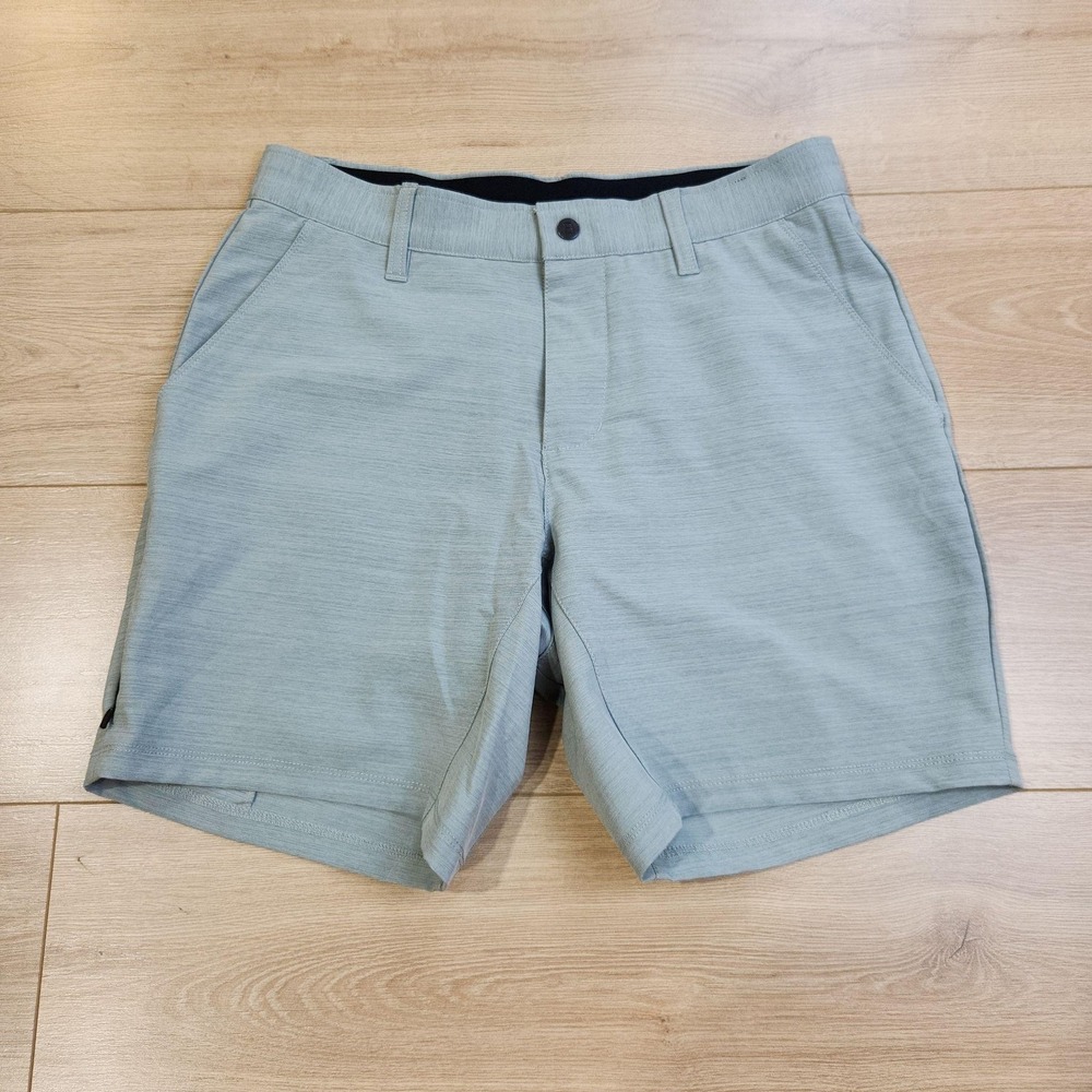 BYLT Shorts Mens 31 7.5" Gray Chino Stretch Casual Microfiber Pockets Summer
